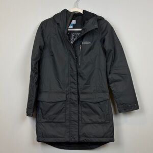 Columbia Women's Mountain City Black Long Jacket‎ SZ XS